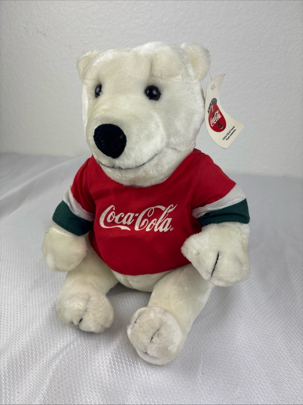 Rare Collectible Coca-Cola  Brand Plush Collection Polar Bear 12”x9” With Tags